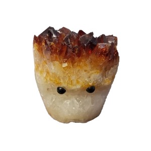 Citrine Cylinder With Eyes Wt: 959g (Brazil)